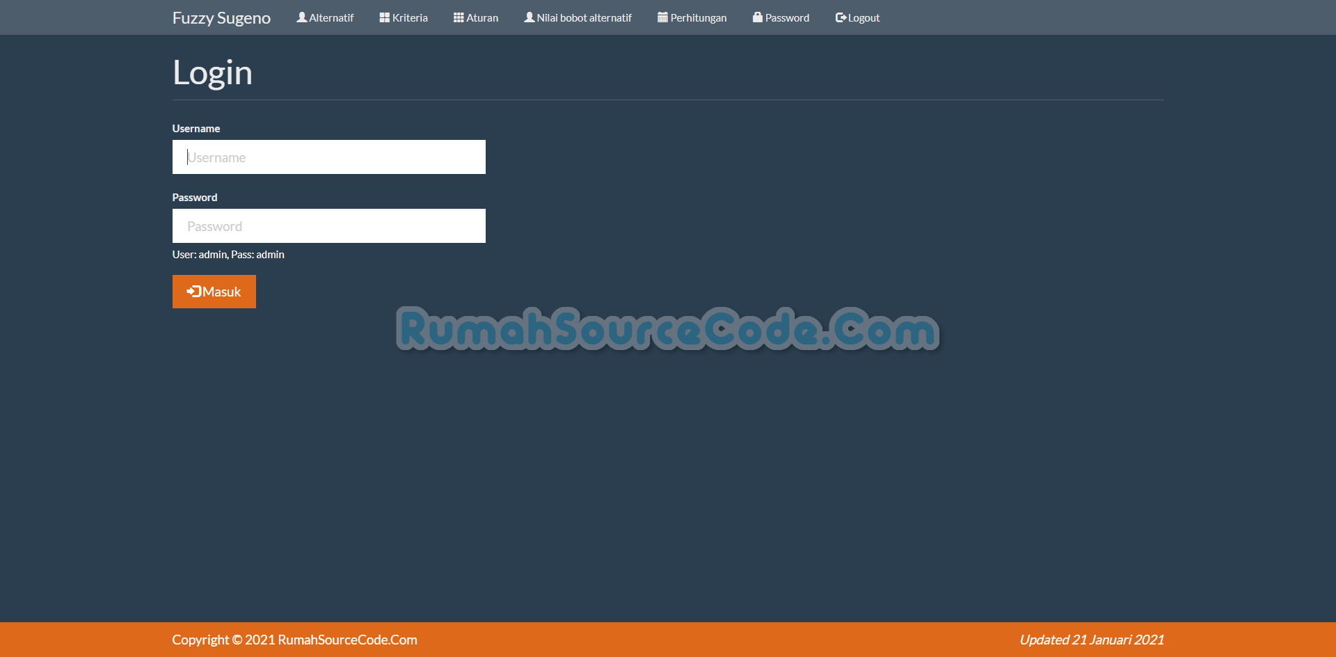 Source Code Fuzzy Sugeno PHP Login