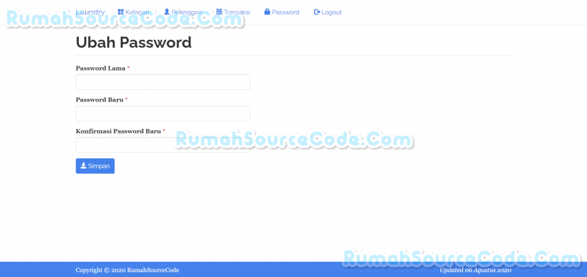 Source Code Laundry Password