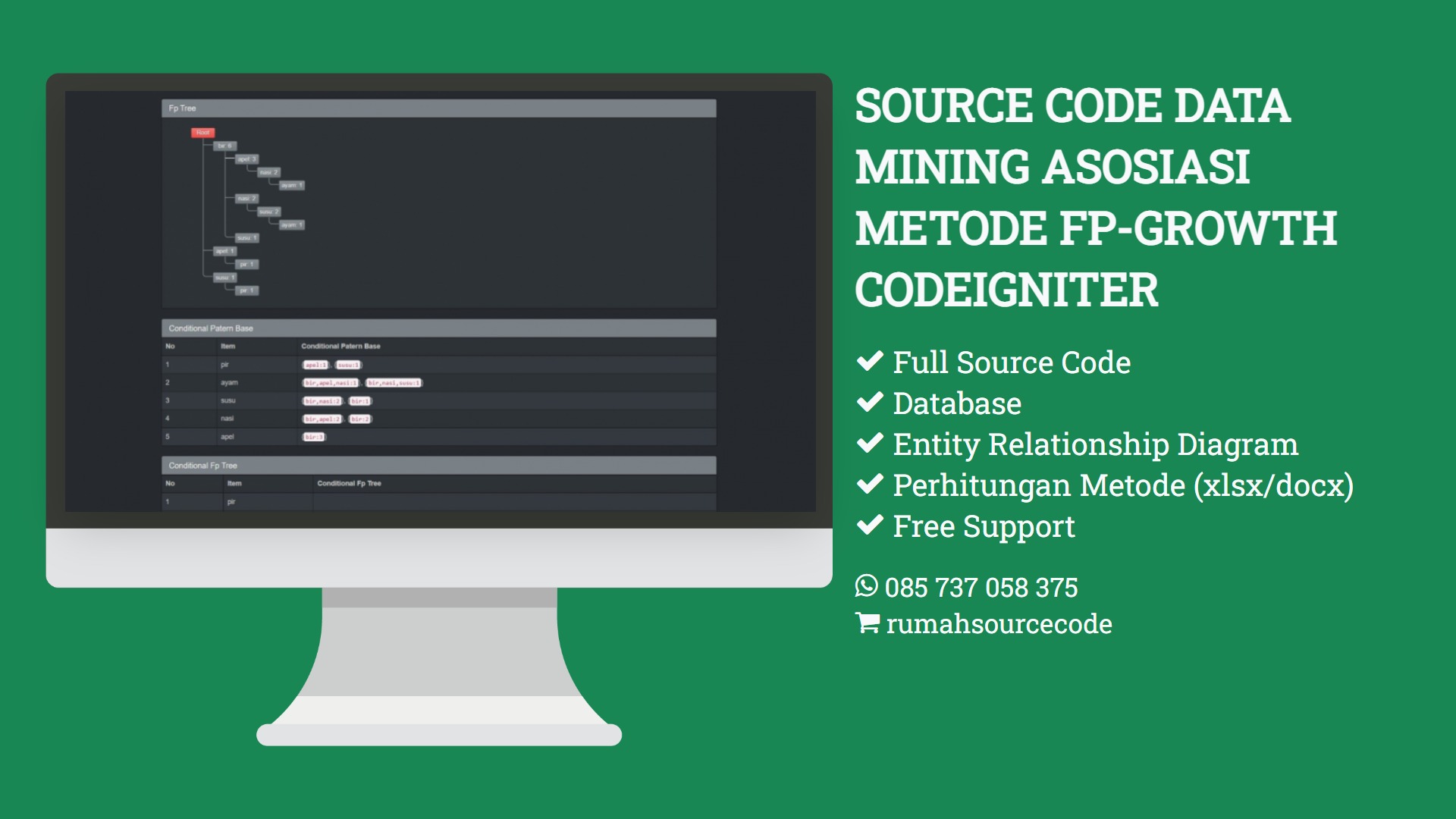 Source Code Data Mining Asosiasi Metode FP-Growth Codeigniter